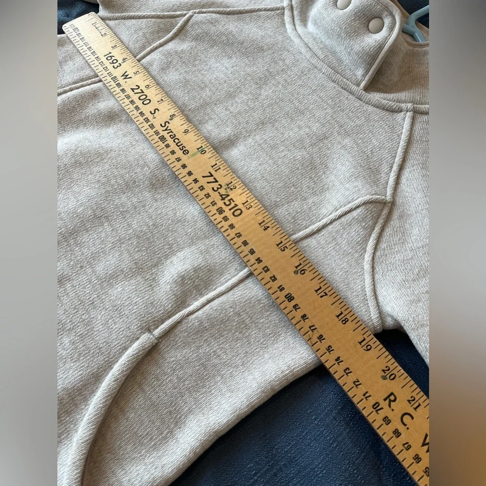 prAna Tri Thermal Threads Women's Tunic Cream Cowl Neck Sweater - Picture 11 of 13